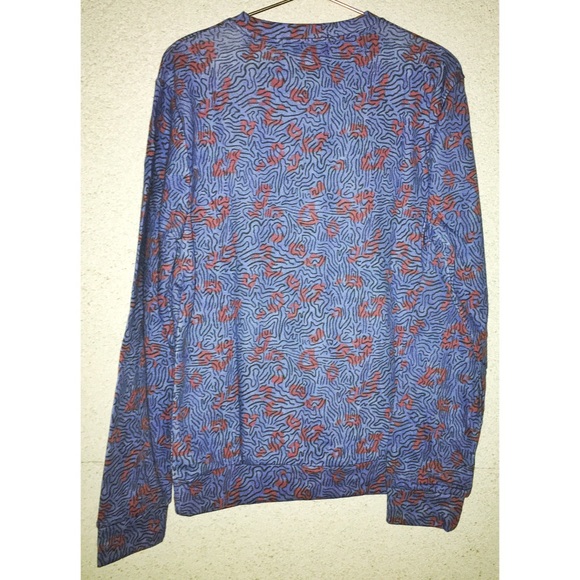 NWT All-Over Graphic Print Crewneck Sweatshirt - Picture 2 of 3